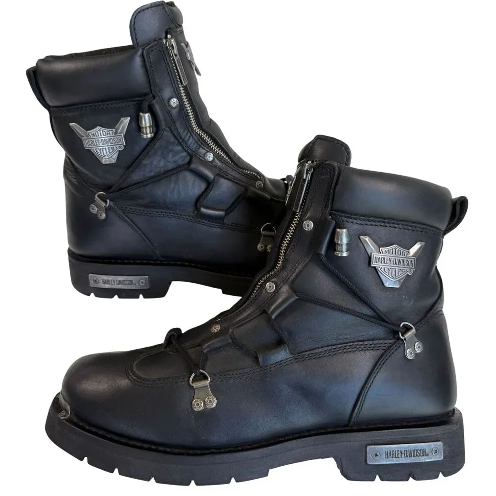 Harley-Davidson Brake Light Flash Men's Black Motorcycle Riding Boot Size 14M